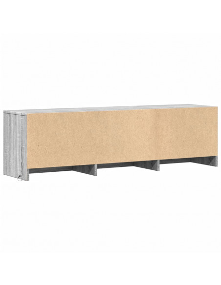 Mobile Porta TV con LED Grigio Sonoma 140x34x40cm in Truciolato