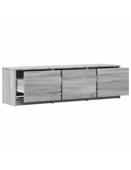 Mobile Porta TV con LED Grigio Sonoma 140x34x40cm in Truciolato