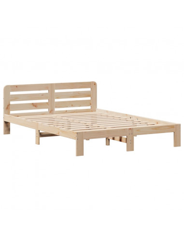 Letto senza Materasso 135x190 cm in Legno Massello di Pino