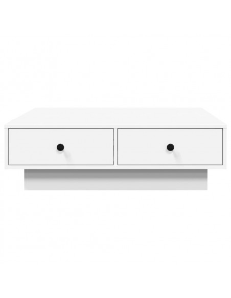 Tavolino da Salotto Bianco 90x90x28 cm in Truciolato
