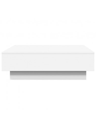 Tavolino da Salotto Bianco 90x90x28 cm in Truciolato