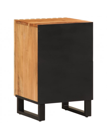 Mobile da Bagno 38x34x58 cm in Legno Massello di Acacia
