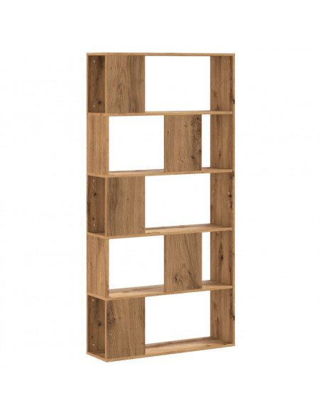 Libreria 5 Piani Rovere Artigianale 80,5x23,5x162,5 Multistrato