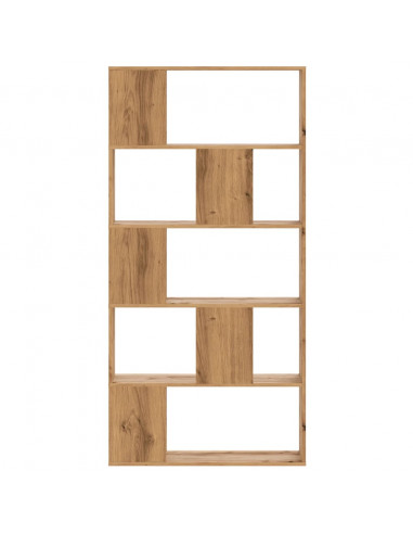 Libreria 5 Piani Rovere Artigianale 80,5x23,5x162,5 Multistrato