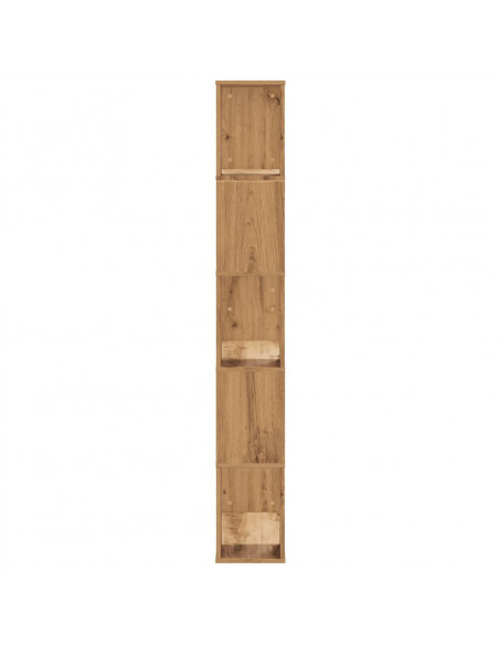Libreria 5 Piani Rovere Artigianale 80,5x23,5x162,5 Multistrato