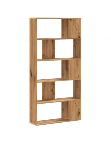 Libreria 5 Piani Rovere Artigianale 80,5x23,5x162,5 Multistrato