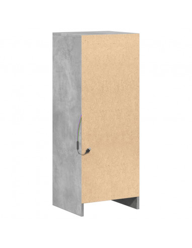 Credenza con LED Grigio Cemento 38x34x100 cm Legno Multistrato