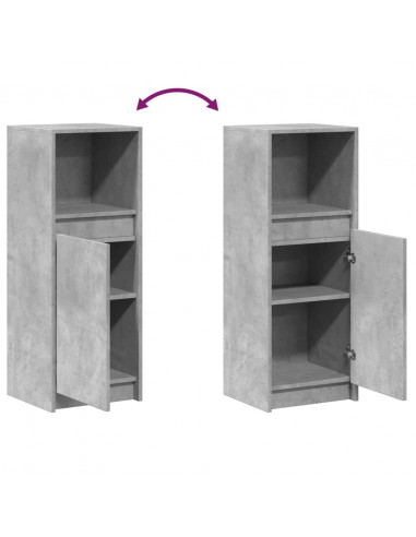 Credenza con LED Grigio Cemento 38x34x100 cm Legno Multistrato