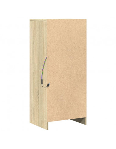 Credenza con LED Rovere Sonoma 42,5x34x100 cm Legno Multistrato