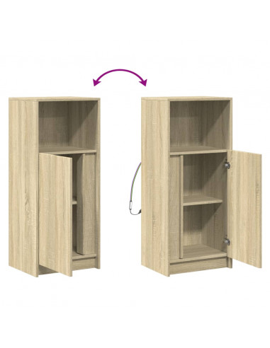 Credenza con LED Rovere Sonoma 42,5x34x100 cm Legno Multistrato