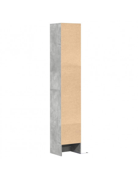 Credenza con LED Grigio Cemento 36x32,5x200cm Legno Multistrato