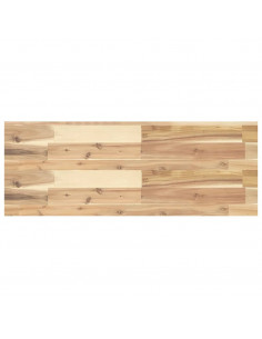 Ripiano a Parete 100x30x4 cm Legno Massello Acacia Non Trattato 2