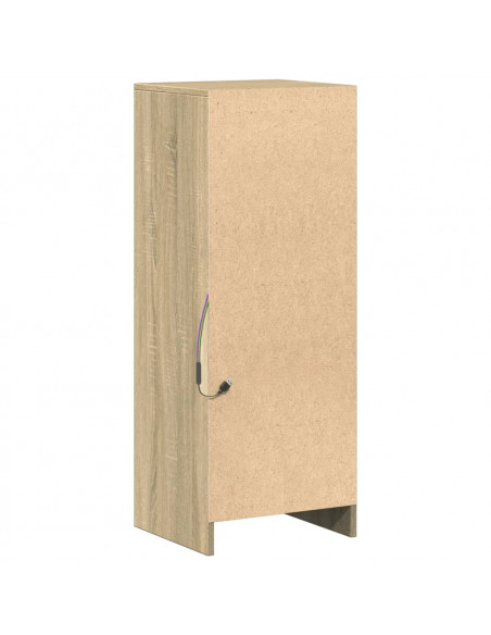 Credenza con LED Rovere Sonoma 38x34x100cm in Legno Multistrato