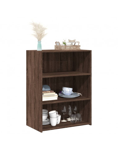 Credenza Rovere Marrone 70x41x93 cm in Legno Multistrato