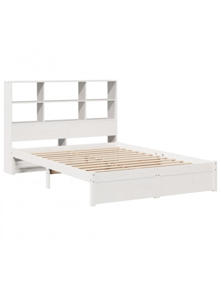 Letto Libreria senza Materasso Bianco 120x200 cm Legno di Pino