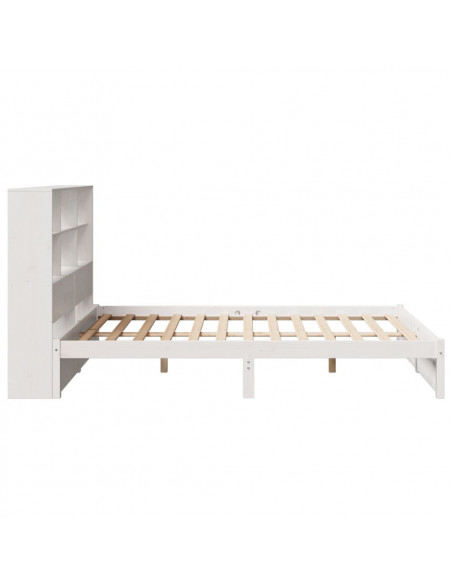 Letto Libreria senza Materasso Bianco 120x200 cm Legno di Pino
