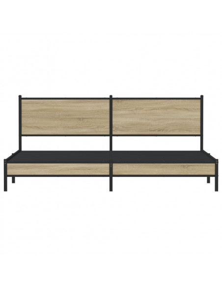 Giroletto senza Materaso in Metallo Rovere Sonoma 200x200 cm