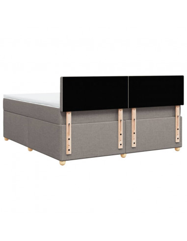 Giroletto a Molle con Materasso Tortora 180x200 cm in Tessuto