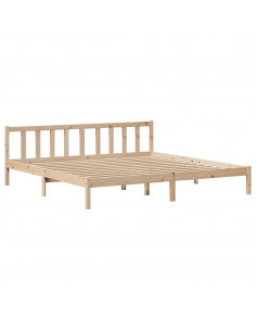 Letto senza Materasso 180x200 cm in Legno Massello di Pino 2