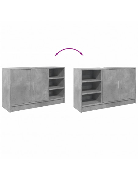 Mobile Lavabo Grigio Cemento 90x29x55 cm in Truciolare