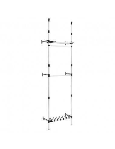 Sistema Telescopico per Guardaroba Aste Mensole in Alluminio