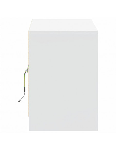 Mobile Porta TV con LED Bianco 100x34x50 cm in Truciolato