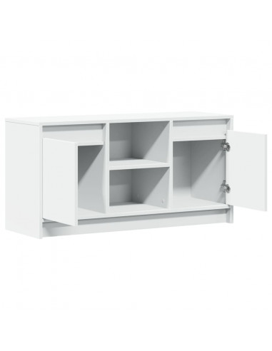 Mobile Porta TV con LED Bianco 100x34x50 cm in Truciolato