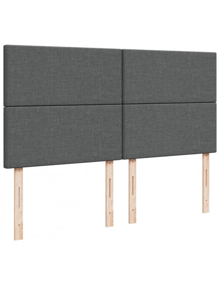 Giroletto a Molle con Materasso Grigio Scuro 180x200 cm Tessuto
