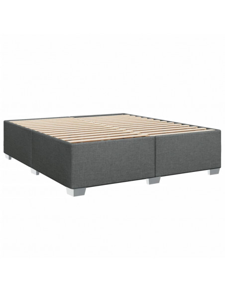 Giroletto a Molle con Materasso Grigio Scuro 180x200 cm Tessuto