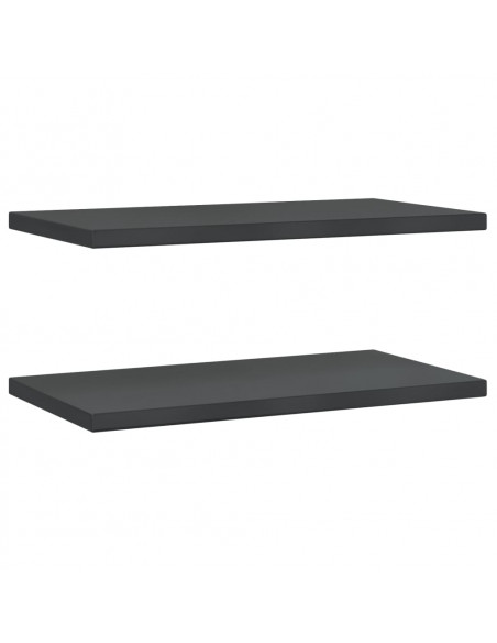 Mensole a Muro 2 pz 75x40x3 cm Nero in Acciaio Inossidabile