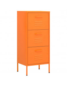 Armadietto Arancione 42,5x35x101,5 cm in Acciaio 2