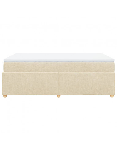 Giroletto a Molle con Materasso Crema 120x200 cm in Tessuto