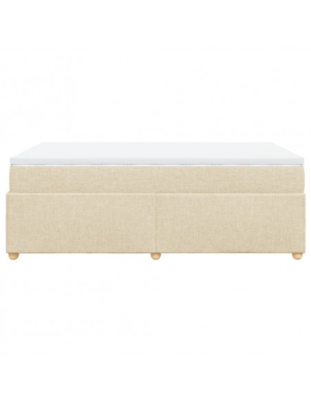 Giroletto a Molle con Materasso Crema 120x200 cm in Tessuto