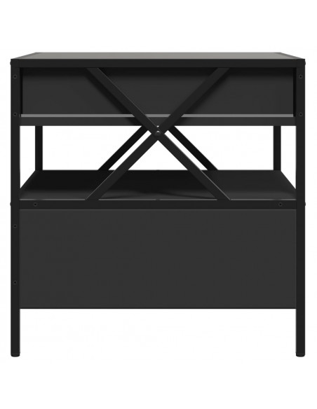 Tavolino da Salotto con LED Infinity Nero 50x50x51 cm