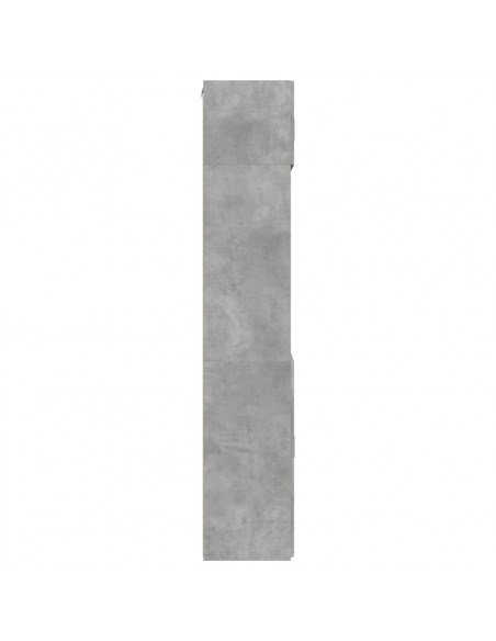 Armadietto Grigio Cemento 80x42,5x225 cm in Truciolato