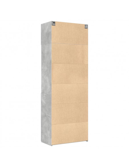 Armadietto Grigio Cemento 80x42,5x225 cm in Truciolato