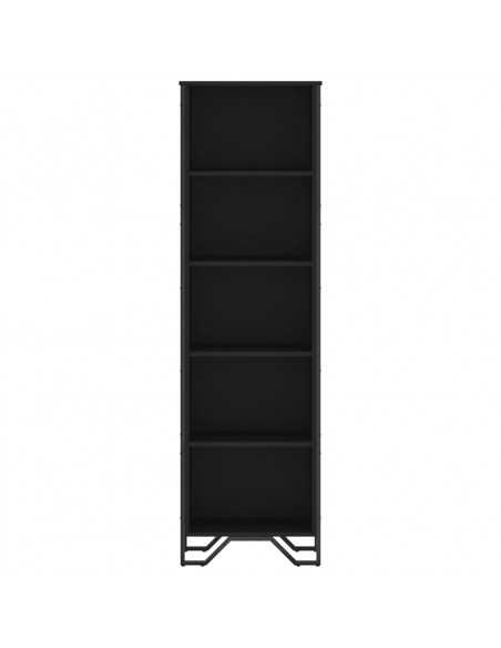 Libreria Nera 50x31x169 cm in Legno Multistrato