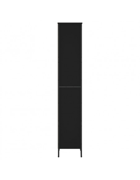Libreria Nera 50x31x169 cm in Legno Multistrato