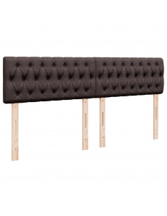 Giroletto a Molle con Materasso Marrone Scuro 180x200cm Tessuto 2
