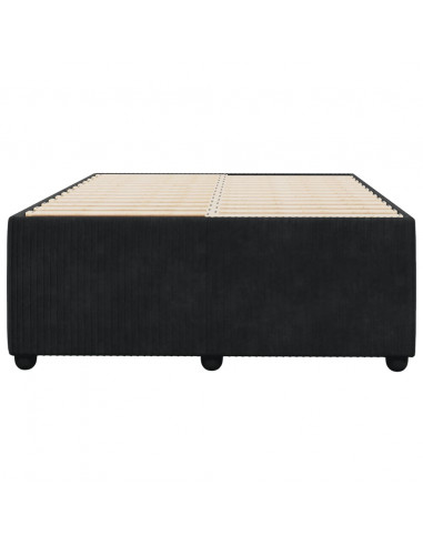 Giroletto senza Materasso Nero 120x200 cm Velluto