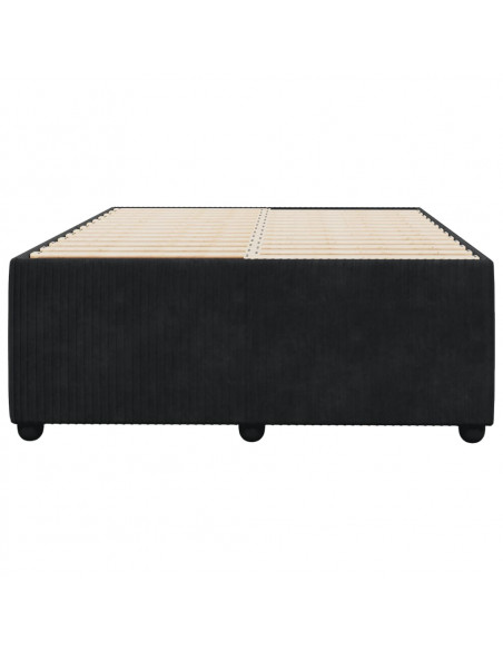 Giroletto senza Materasso Nero 120x200 cm Velluto