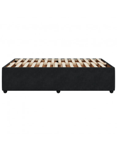 Giroletto senza Materasso Nero 120x200 cm Velluto