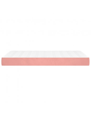 Materasso a Molle Insacchettate Rosa 120x210x20 cm in Velluto