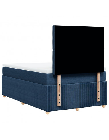 Giroletto a Molle con Materasso Blu 120x200 cm in Tessuto