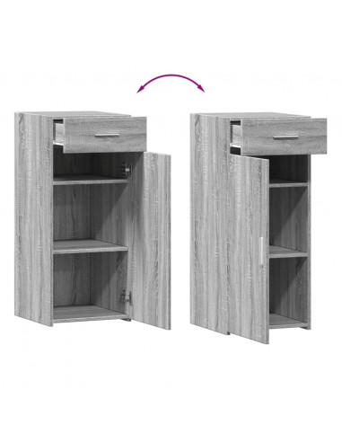 Credenza Grigio Sonoma 40x42,5x93 cm in Legno Multistrato