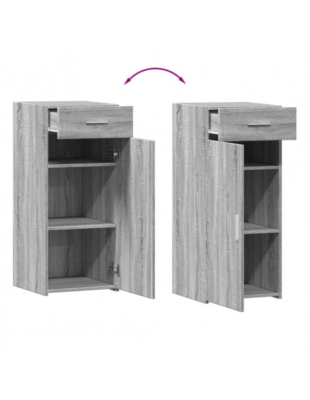 Credenza Grigio Sonoma 40x42,5x93 cm in Legno Multistrato