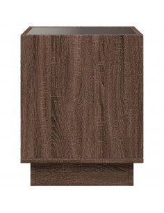 Tavolino da Salotto con LED Infinity Rovere Marrone 40x40x50 cm 2