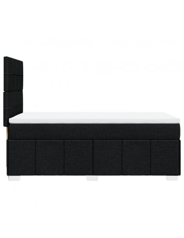 Giroletto a Molle con Materasso Nero 90x190 cm in Tessuto