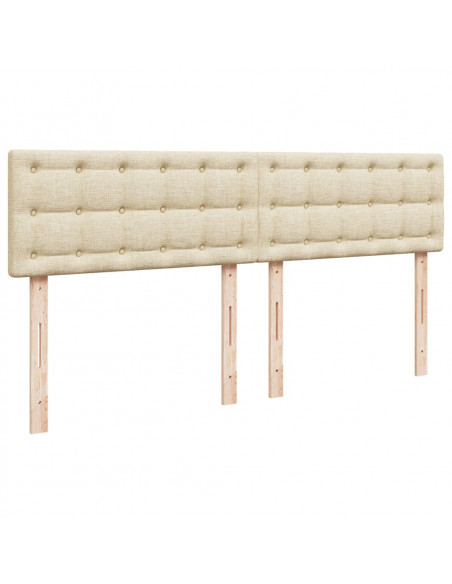 Giroletto a Molle con Materasso Crema 180x200 cm in Tessuto
