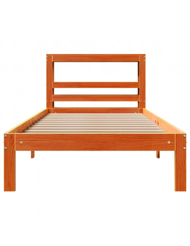 Letto senza Materasso Marrone Cera 100x200 cm in Legno di Pino